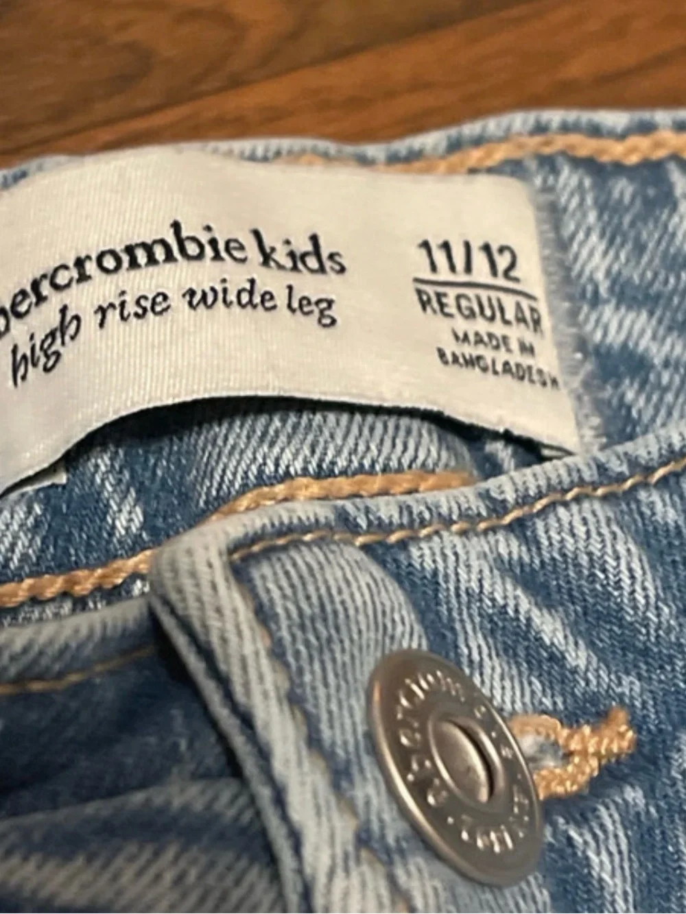 Abercrombie Kids Girls Jeans Size 11/12 Wide Leg Baggy
